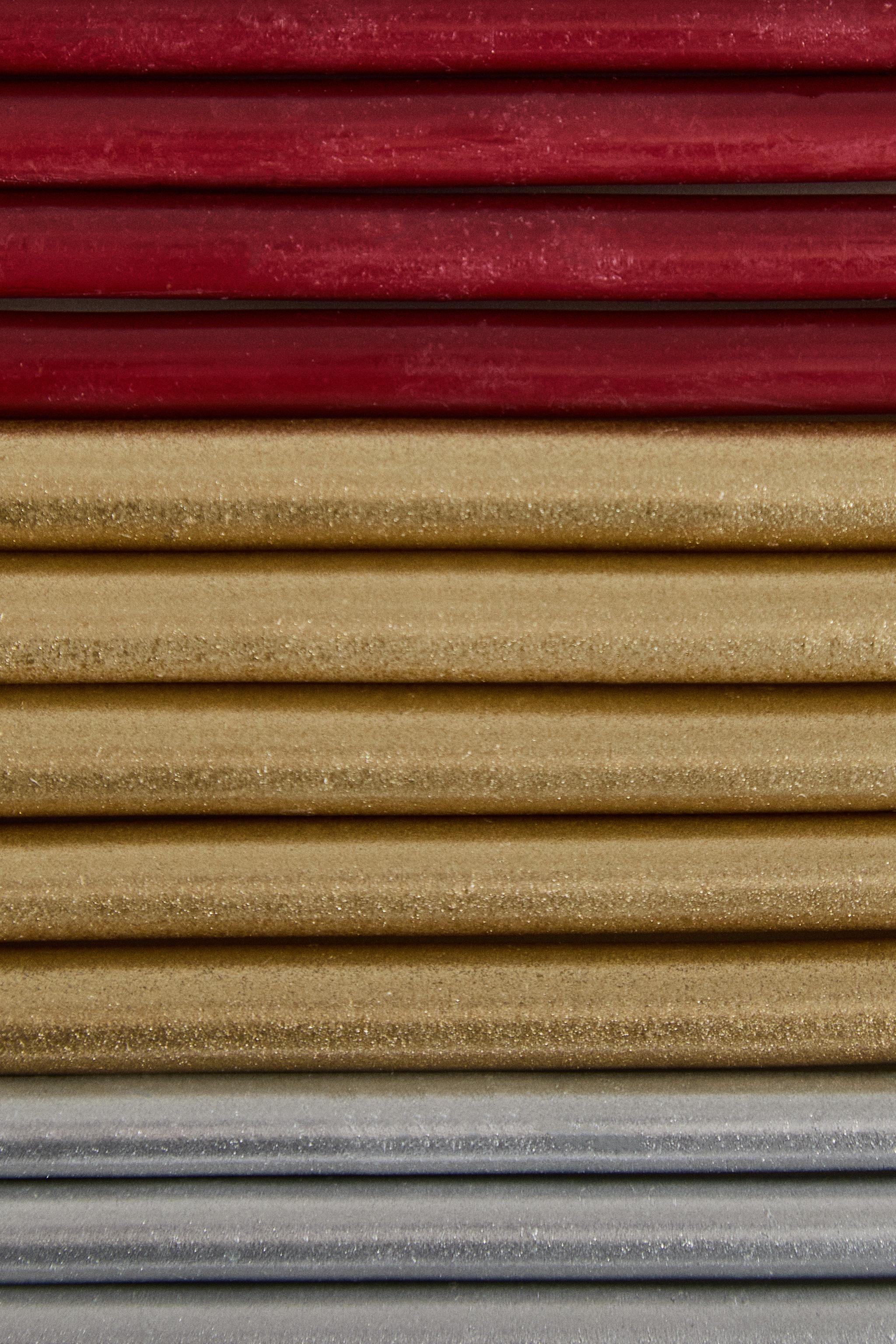 SET OF LONG MULTICOLORED CHRISTMAS CANDLES (SET OF 15)